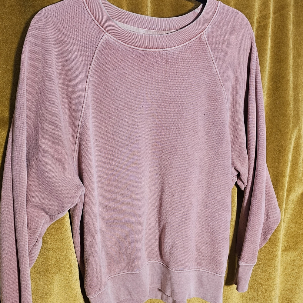 Aerie Pink Textured Sweatshirt